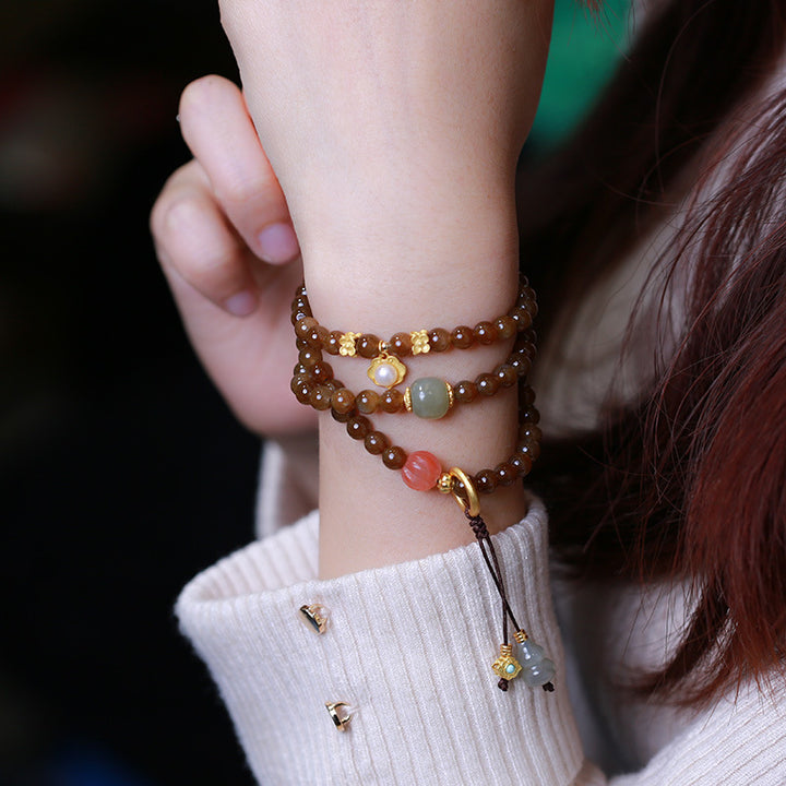 Jade Schmetterling Kürbis Wohlstand Glück Armband Halskette