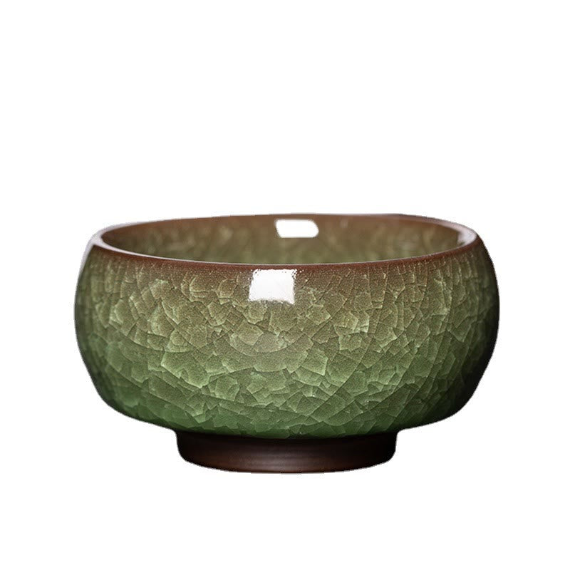 Buddha Stones Chinese Green Ice Crack Design Jianzhan Kiln Change Porzellan Teetasse Kung Fu Teetasse