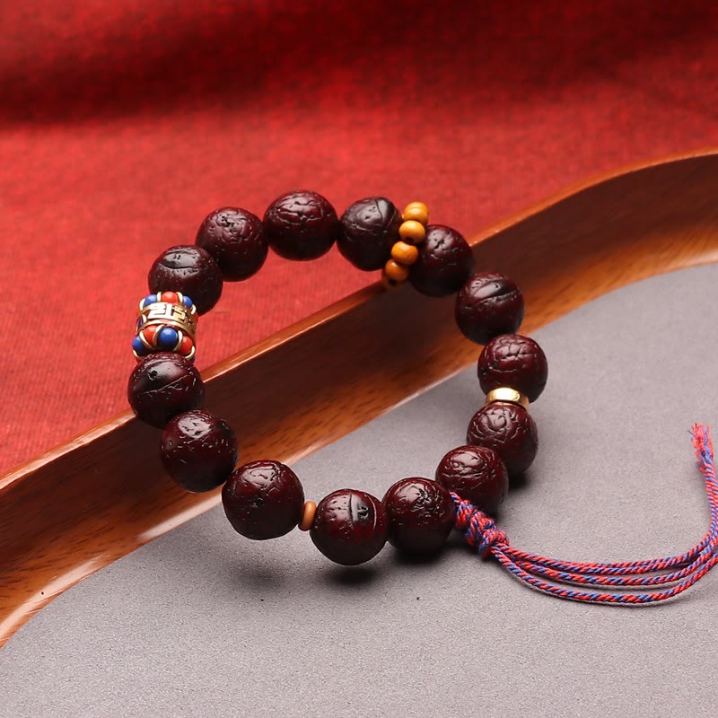 Armband mit Buddha Stonesn, Bodhi-Samenperlen, Frieden, Ruhe und Quaste