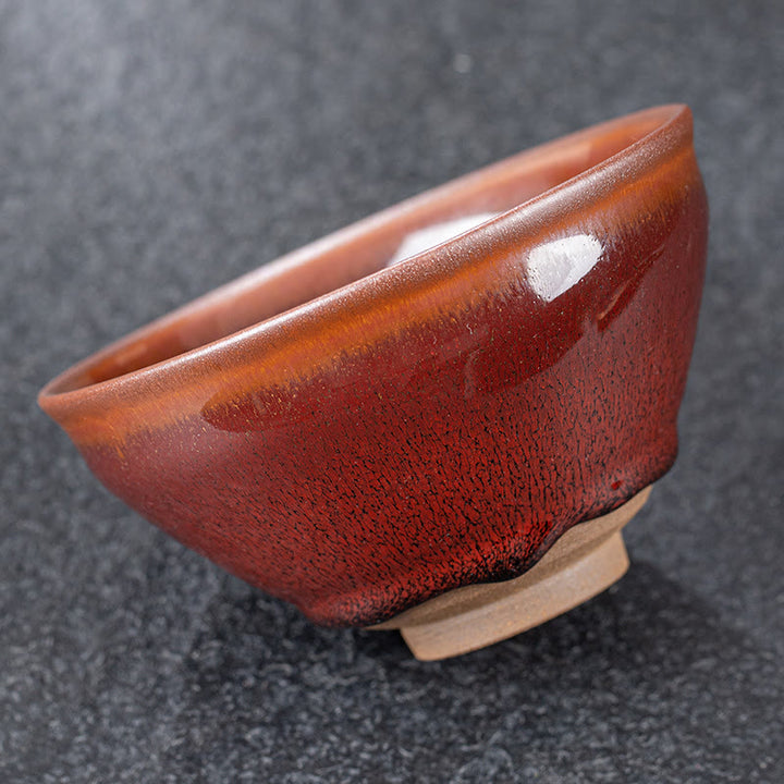Buddha Stones Vintage Rot Braun Chinesische Jianzhan Porzellan Teetasse Kung Fu Teetasse
