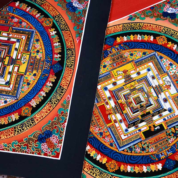 Tibetische handgefertigte Thangka-Mandala-Malerei, Blindbox, zufälliges Farbmuster