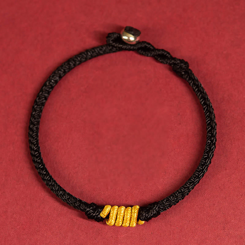 Buddha Stones Handgefertigtes King-Kong-Knoten-Glücksschutz-Armband aus geflochtenem Seil
