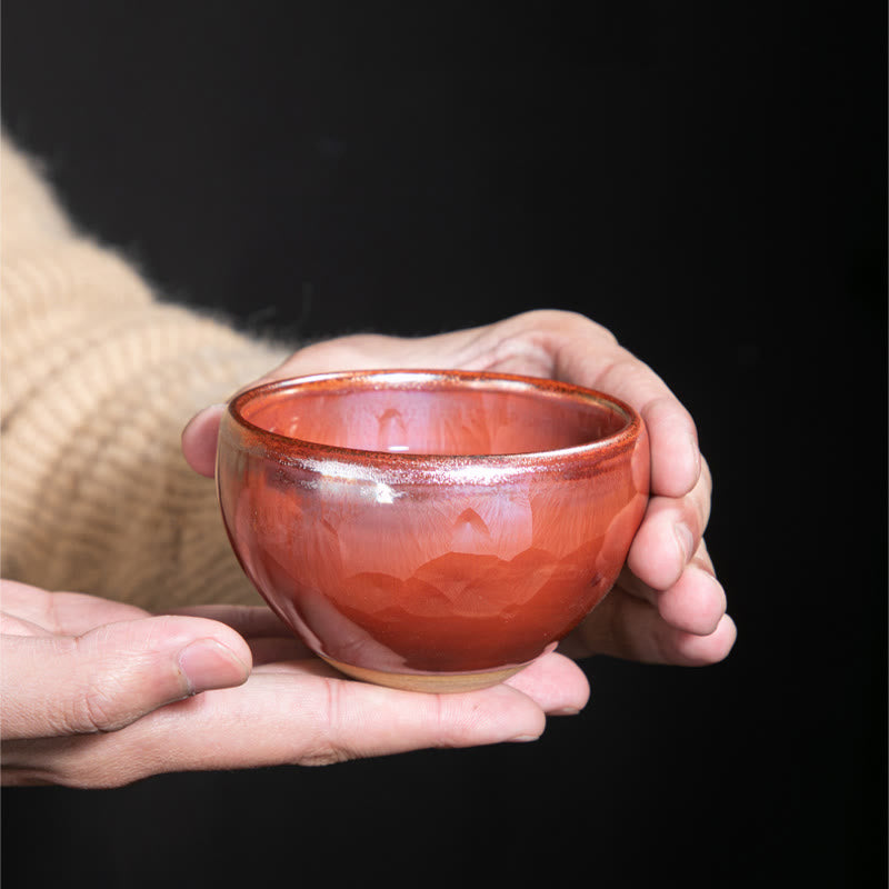 Buddha Stones, handgefertigt, chinesisches Jianzhan-Lotus-Design, Keramik-Teetasse, Kung-Fu-Teetasse