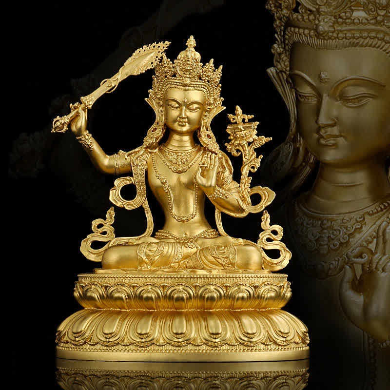 Shakyamuni Amitabha Medizin-Buddha-Figur, Gelassenheit, Kupferstatue, Heimdekoration