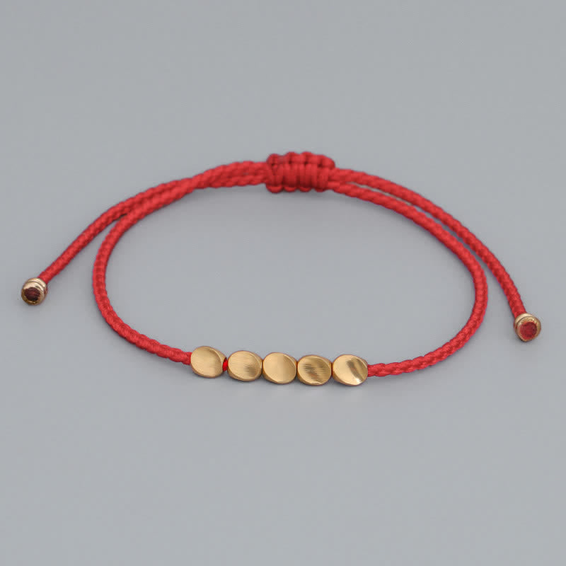 Buddha Stones FengShui Lucky Red String Armband