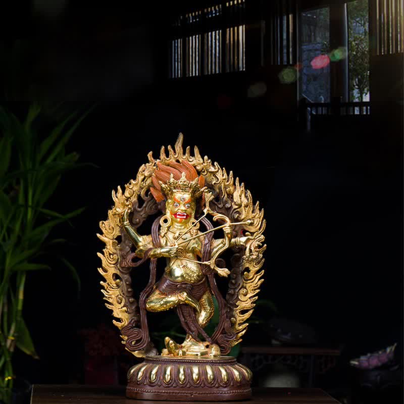 Kurukulla Buddha Figur Serenity Kupfer Statue Heimdekoration