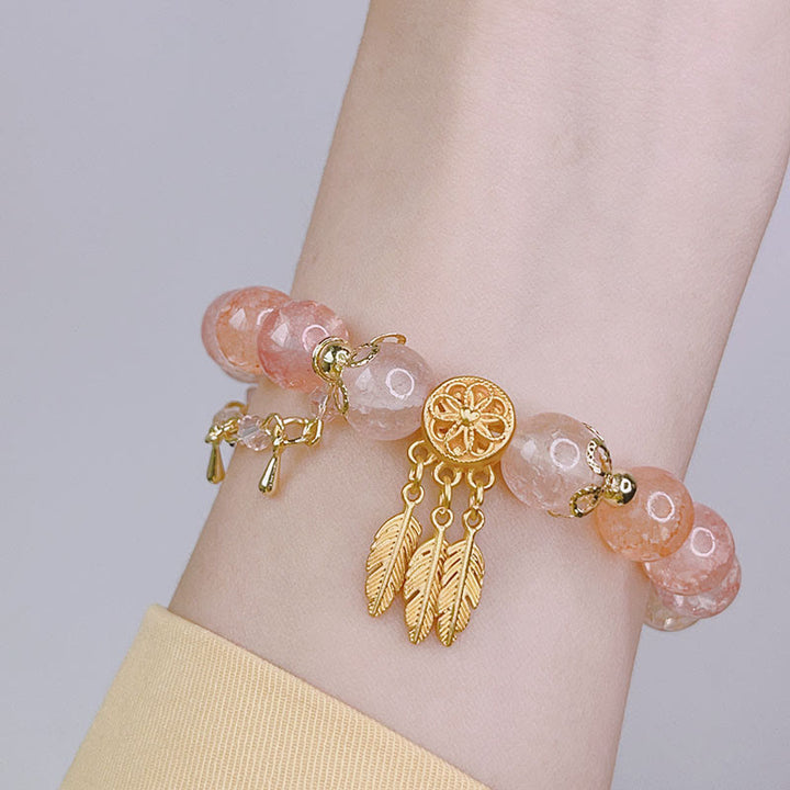 Buddha Stones Glasperlen-Traumfänger-Schutz-Charm-Armband