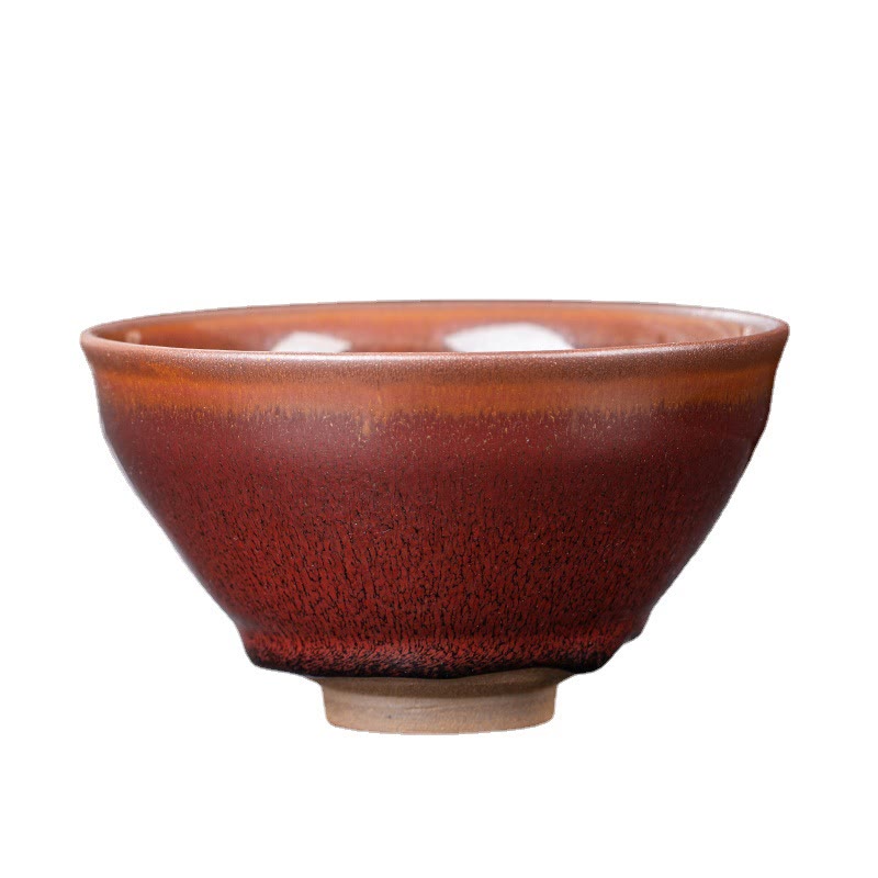 Buddha Stones Vintage Rot Braun Chinesische Jianzhan Porzellan Teetasse Kung Fu Teetasse
