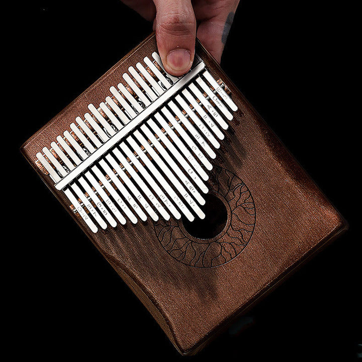 Buddha Stones Kalimba 17/21 Tasten Daumenklavier, Lotus-Design, tragbares Fingerklavier