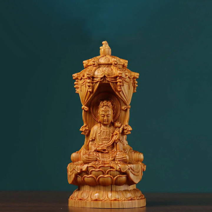 Buddha Stones, handgefertigt, Thuja Sutchuenensis, Holz, Buddha, zur Abwehr böser Geister, Dekoration