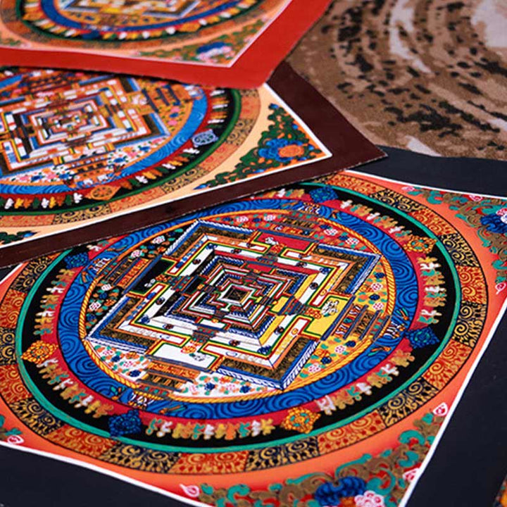 Tibetische handgefertigte Thangka-Mandala-Malerei, Blindbox, zufälliges Farbmuster