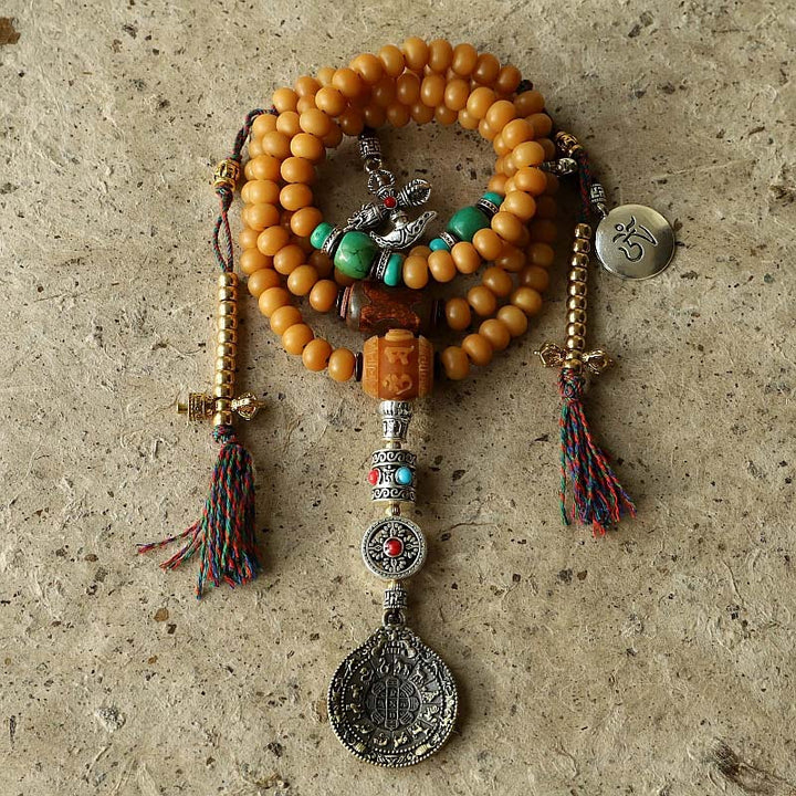 Tibet 108 Mala Perlen Bodhi Seed Bagua Vajra Reichtum Armband