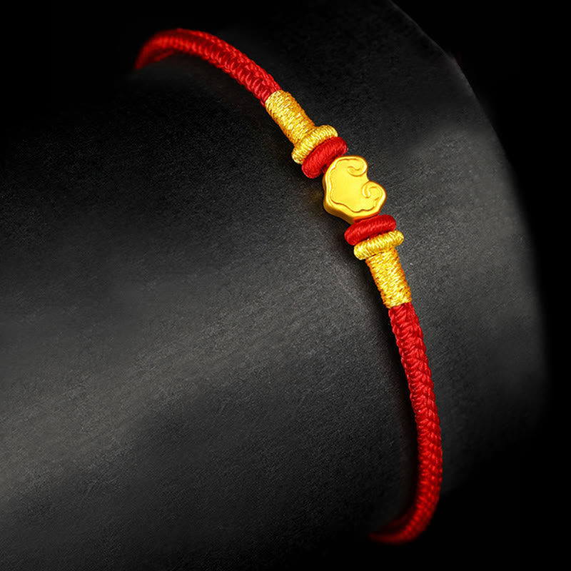 Buddha Stones wünscht Ihnen alles Gute. 999 Gold Lock Of Good Wishes Schutz Kinder Kind Eltern Handgefertigtes Armband