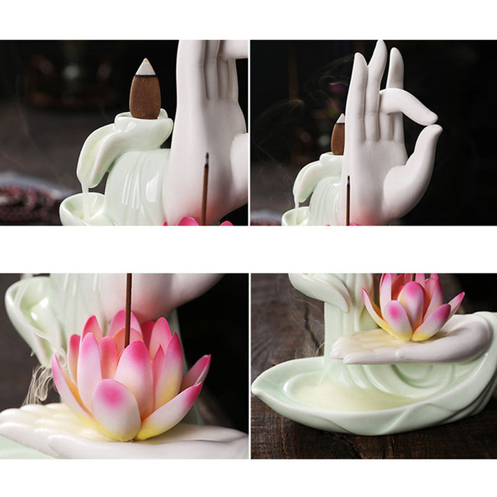 Tibetischer Lotus-Segen-Räuchergefäß, Dekoration