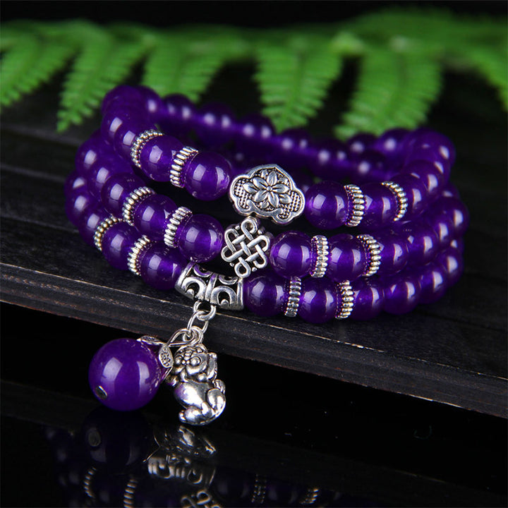 Buddha Stones Das Amethyst Pixiu Reichtumsarmband