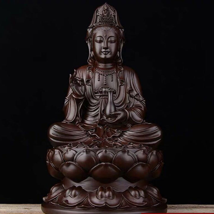 Avalokitesvara-Ebenholz, Lotus, Harmonie, Segen, Heimdekoration