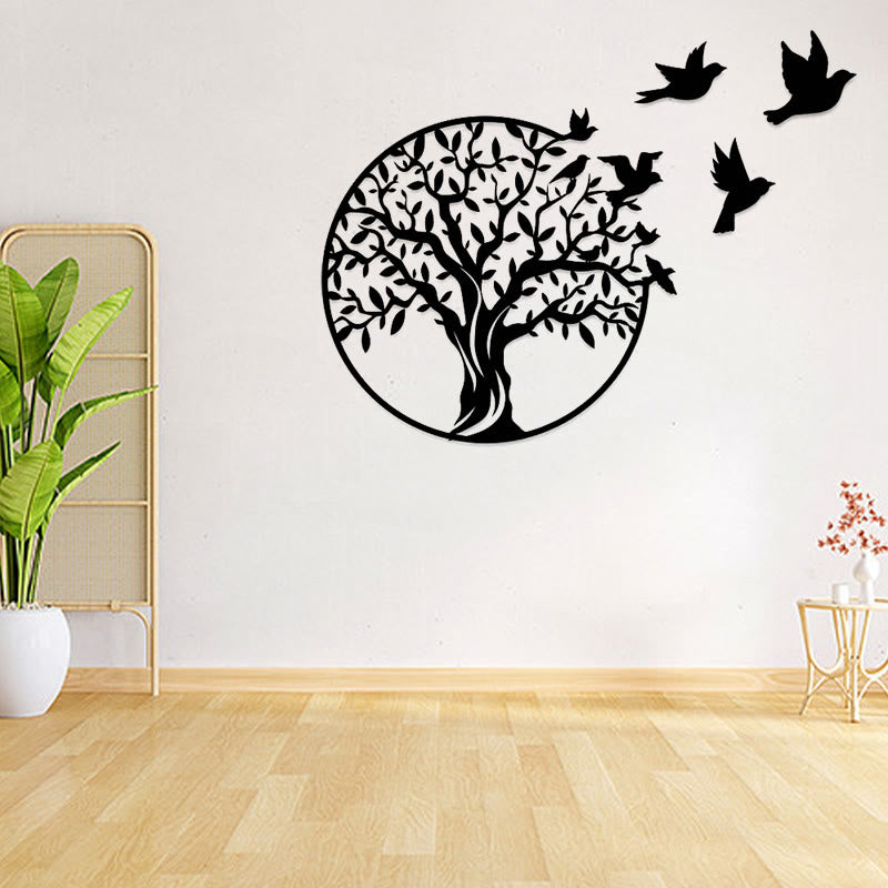 Buddha Stones Tree of Life Birds Sign Housewarming Gift Unity Wall Art