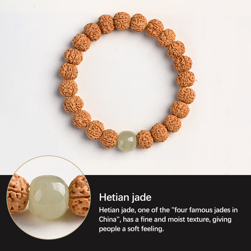 Armband mit Buddha Stonesn, Tibet, Rudraksha, Bodhi, Samen, Reichtum, Glücksverheißung