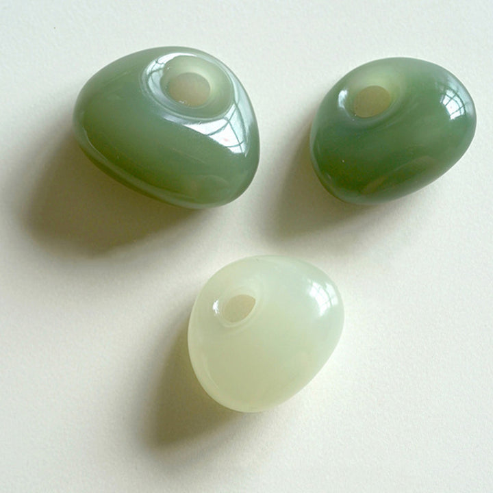 Buddha Stones, natürlicher Jade-Halsketten-Anhänger, Glück, Wohlstand (zufällige Farbe)