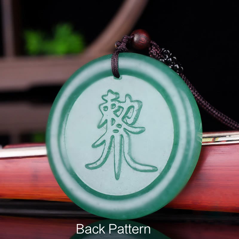 Buddha Stones, grüner Aventurin, Yin-Yang-Balance-Halsketten-Anhänger