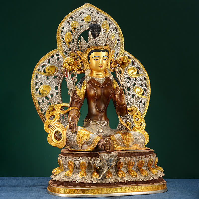 Bodhisattva Green Tara Hope Kupferstatue Dekoration