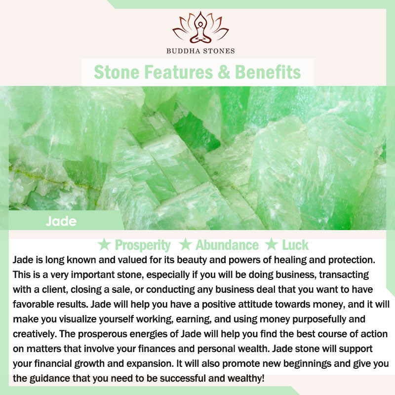 Buddha Stones Jade Fülle Glücksring