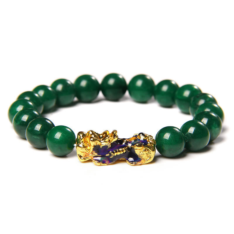Buddha Stones Pixiu Jade Fülle Schutzarmband