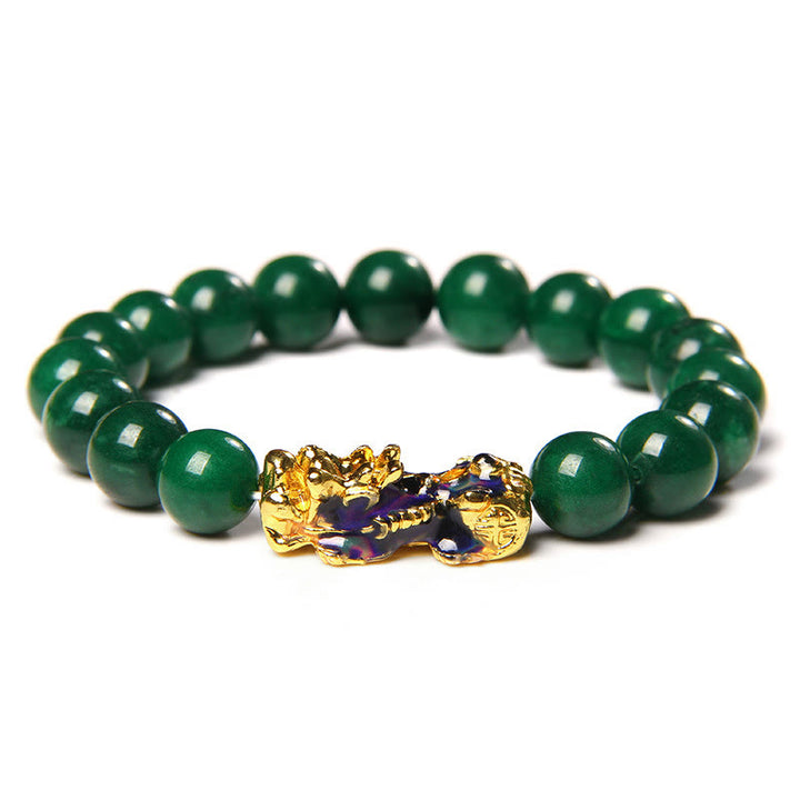 Buddha Stones Pixiu Jade Fülle Schutzarmband