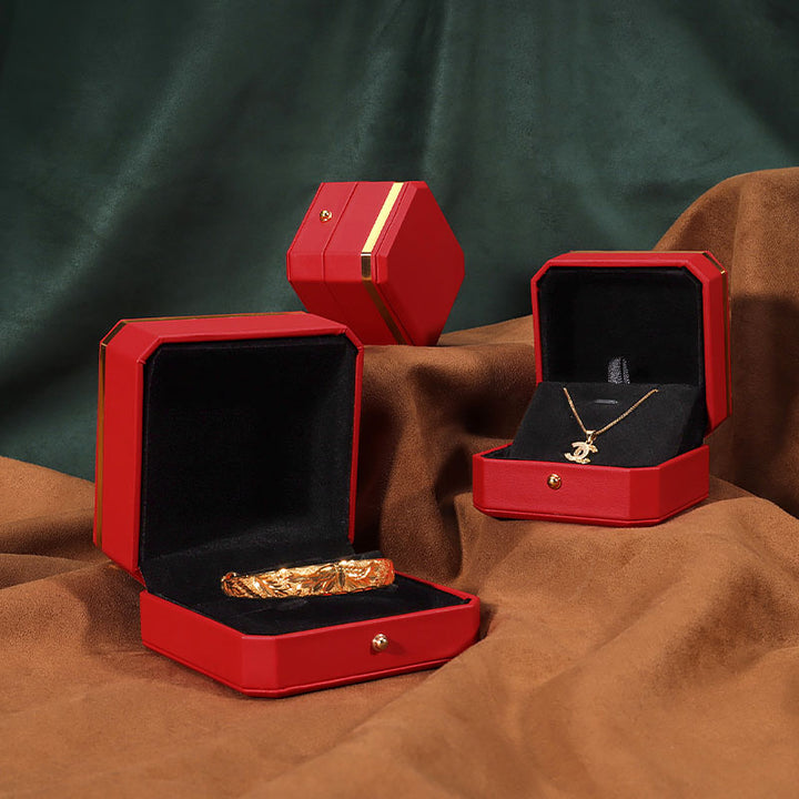 Schmuck-Aufbewahrungsbox, Geschenkbox aus PU-Leder