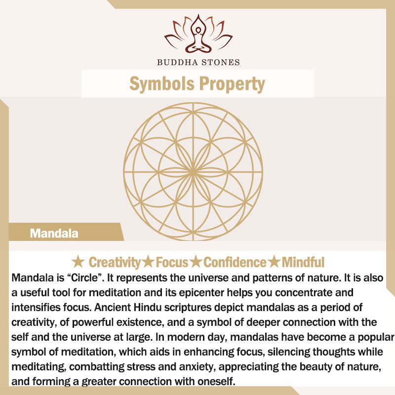 Buddha Stones, Mandala-Muster, Perlen, Kreativität, Halsketten-Anhänger