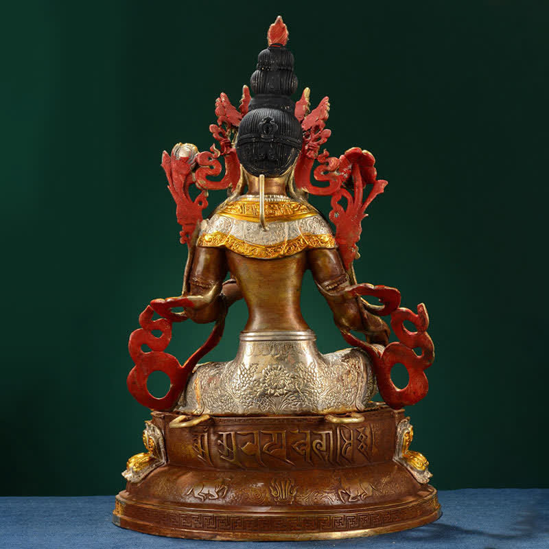 Bodhisattva Green Tara Hope Kupferstatue Dekoration