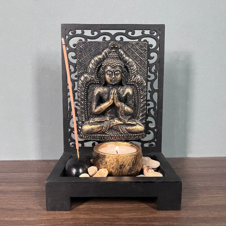 Buddha Stones Buddha Compassion Serenity Home Resin Gebet Altar Dekoration