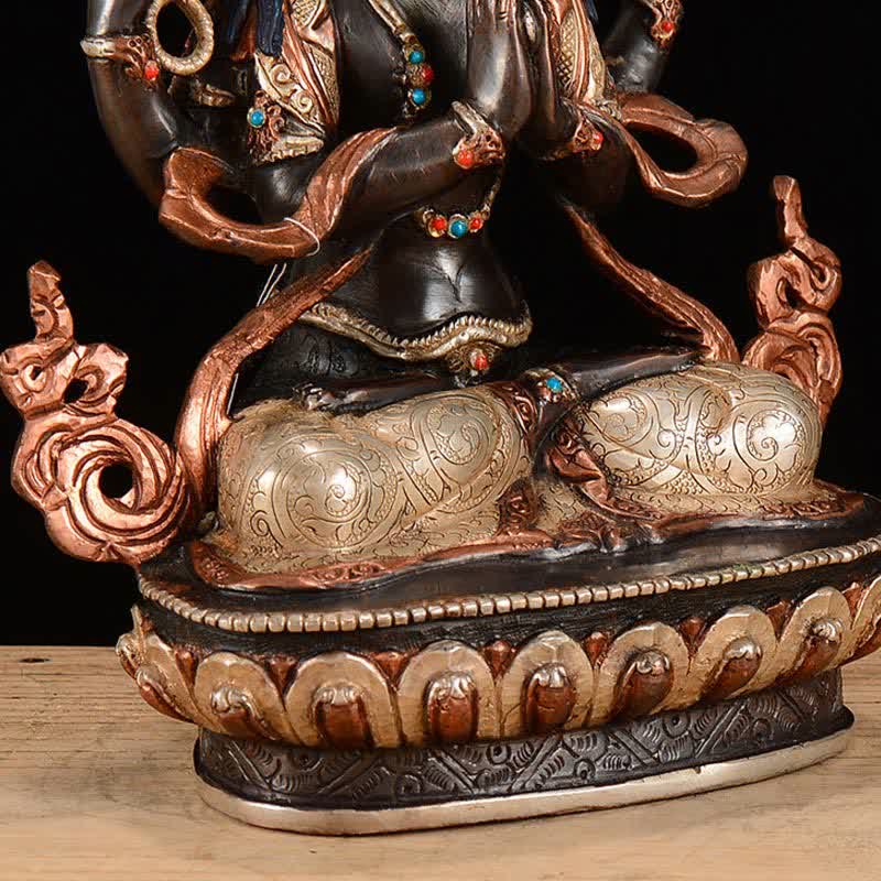 Bodhisattva Chenrezig Vierarmige Avalokitesvara-Schutz-Kupferstatue-Dekoration