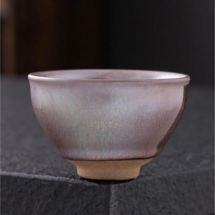 Buddha Stones, chinesisches Roségold, Jianzhan-Porzellan-Teetasse, Kung-Fu-Teetasse