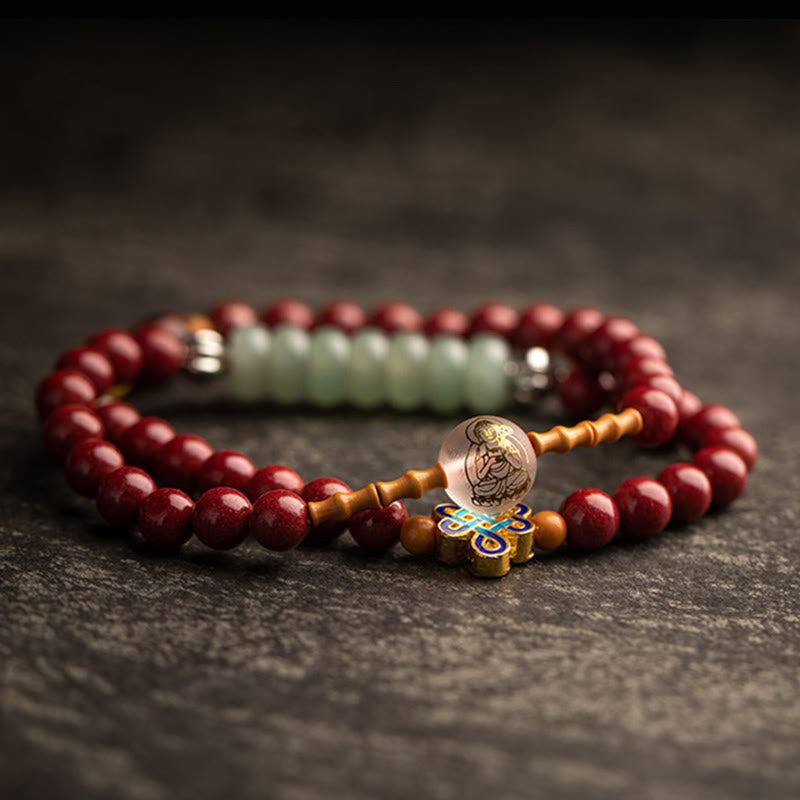 Buddha Stones, chinesisches Sternzeichen, Natal-Buddha, roter Achat, kleines Blatt, rotes Sandelholz, Zinnober-Amulett, Segen, doppelt gewickeltes Armband