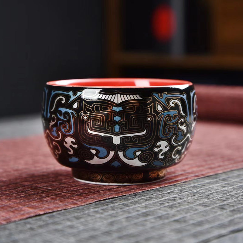 Buddha Stones Lucky Mythological Creature Taotie Keramik Teetasse Kung Fu Teetasse