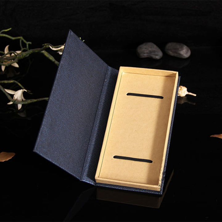 Buddha Stones, Zen-Erleuchtung, Zitate, Ebenholz, kleines Blatt, rotes Sandelholz, Lesezeichen mit Geschenkbox