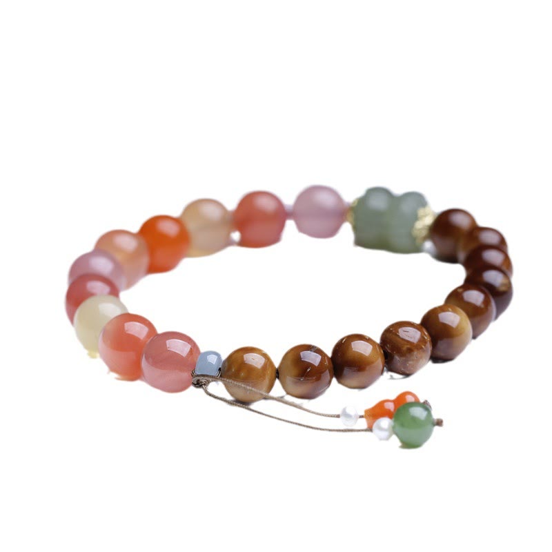 Buddha Stones Kuka-Samen-Yanyuan-Achat-Hetian-Jade-Armband zum Schutz des Reichtums