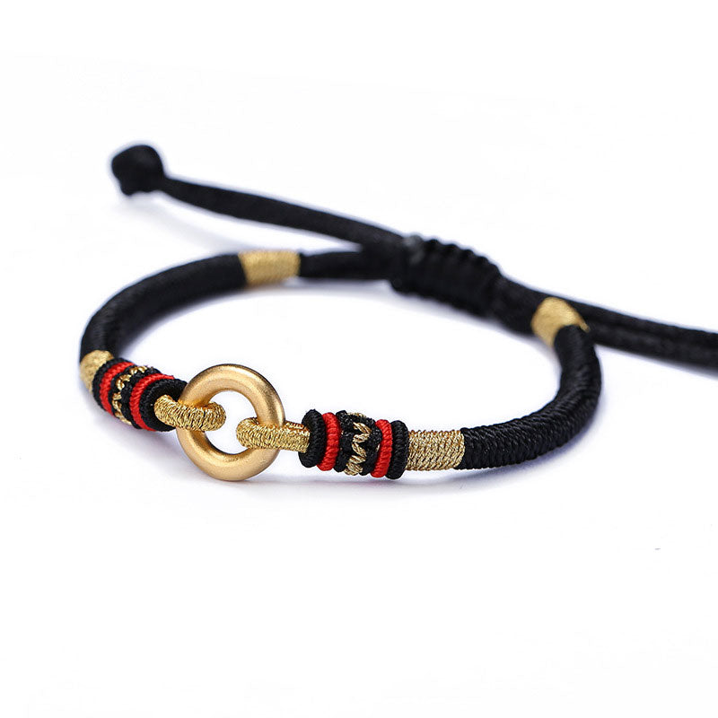 Buddha Stones FengShui Lucky Red String Couple Armband