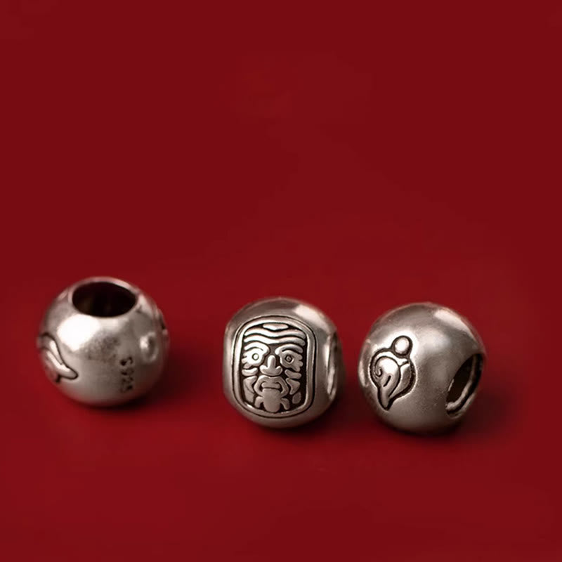 Buddha Stones 925 Sterling Silber Tibetisches Zakiram-Göttin des Reichtums-Glücksseil-Armband