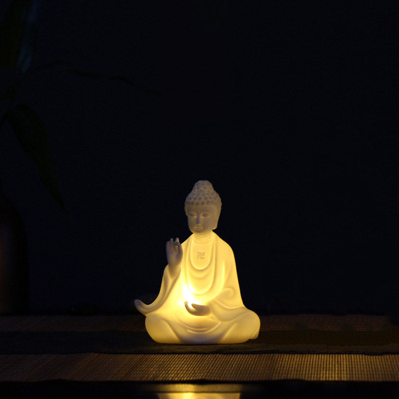 Buddha Avalokitesvara Ksitigarbha Bodhisattva Segen Keramik LED-Dekoration