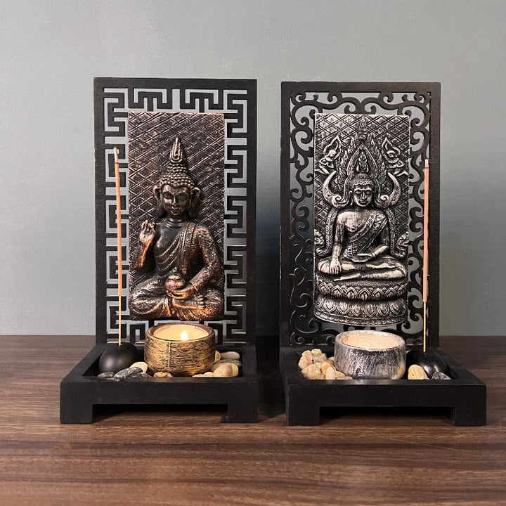 Buddha Stones Buddha Compassion Serenity Home Resin Gebet Altar Dekoration