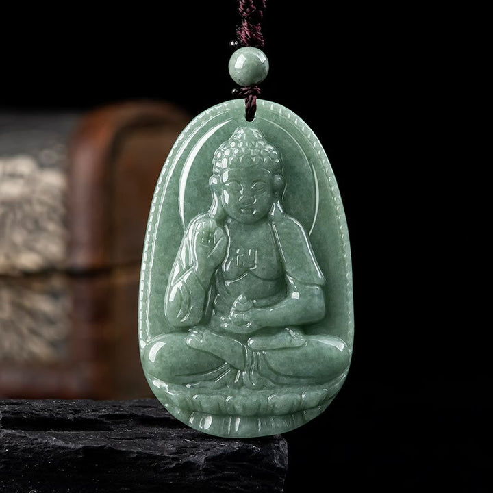 Buddha Stones, chinesisches Sternzeichen, Natal-Buddha, natürlicher Jade, Reichtum, Wohlstand, Halsketten-Anhänger