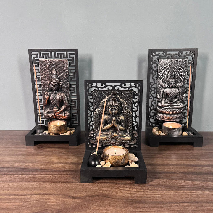 Buddha Stones Buddha Compassion Serenity Home Resin Gebet Altar Dekoration