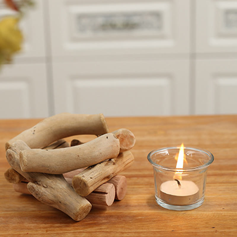 Buddha Stones Holz Kerzenständer Home Kerzenhalter Dekoration