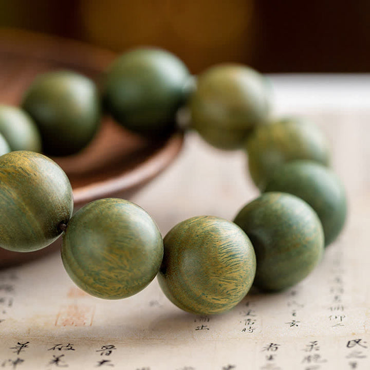 Armband zur wohltuenden Heilung aus tibetischem grünem Sandelholz