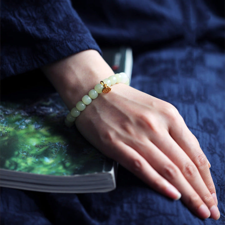Jade Lotus Fülle verstellbares Armband