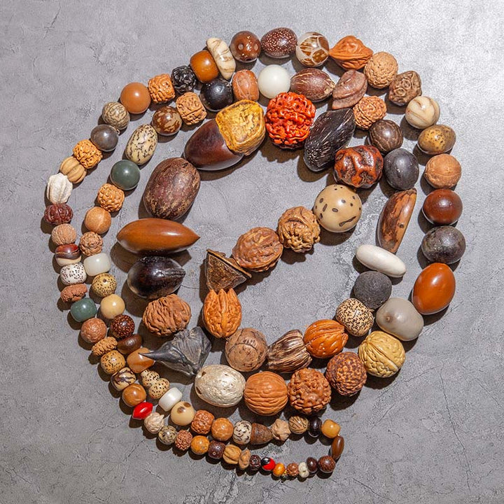 Buddha Stones 108 Mala Perlen Bodhi Samen Glück Reichtum Armband Handgelenk Mala