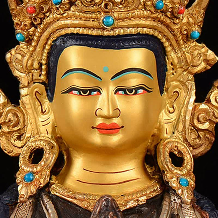 Bodhisattva Chenrezig Vierarmige Avalokitesvara-Schutz-Kupferstatue-Dekoration