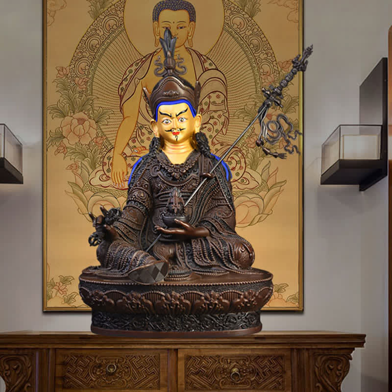 Padmasambhava Buddha Figur Serenity Kupfer Statue Heimdekoration
